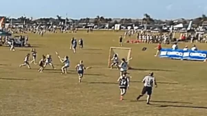 Auto-cam lacrosse footage zoomed in, before Clarity Boost