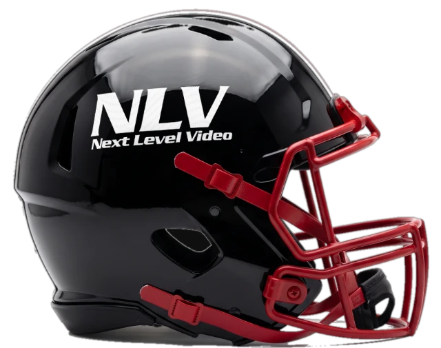 NLV (Next Level Video) logo on a football helmet